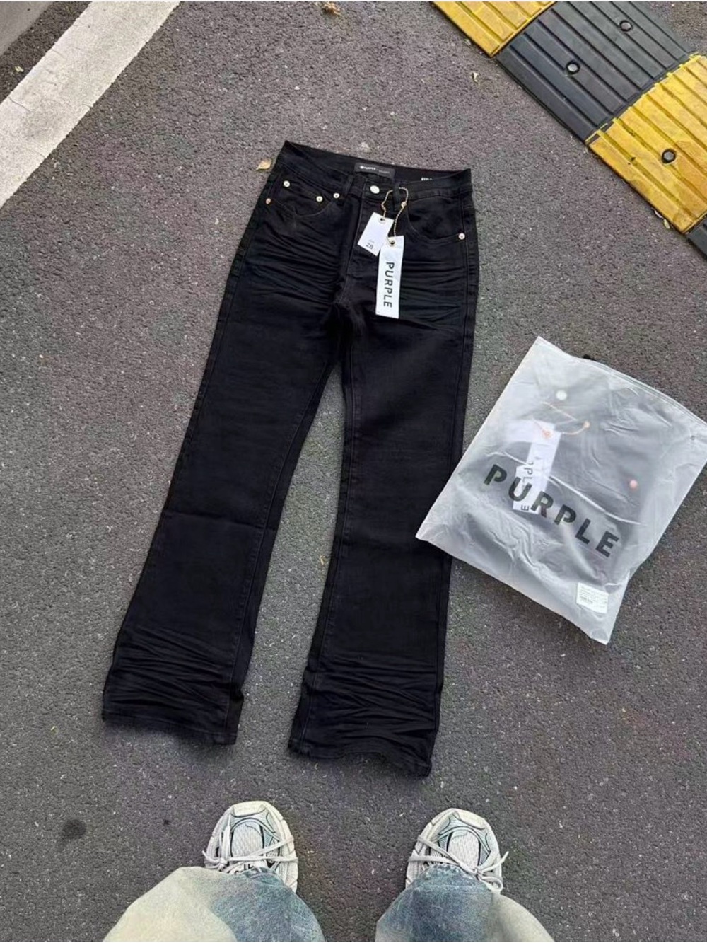 PURPLE Black High-Rise Flared Jeans for Women